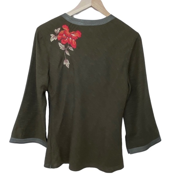 Vintage Carole Little Embroidered Silk Tunic Top - Picture 2 of 10